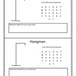 Free Hangman Template | Printable Games For Kids, Hangman