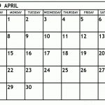 Free Printable April 2019 Calendar Template Word | Printable