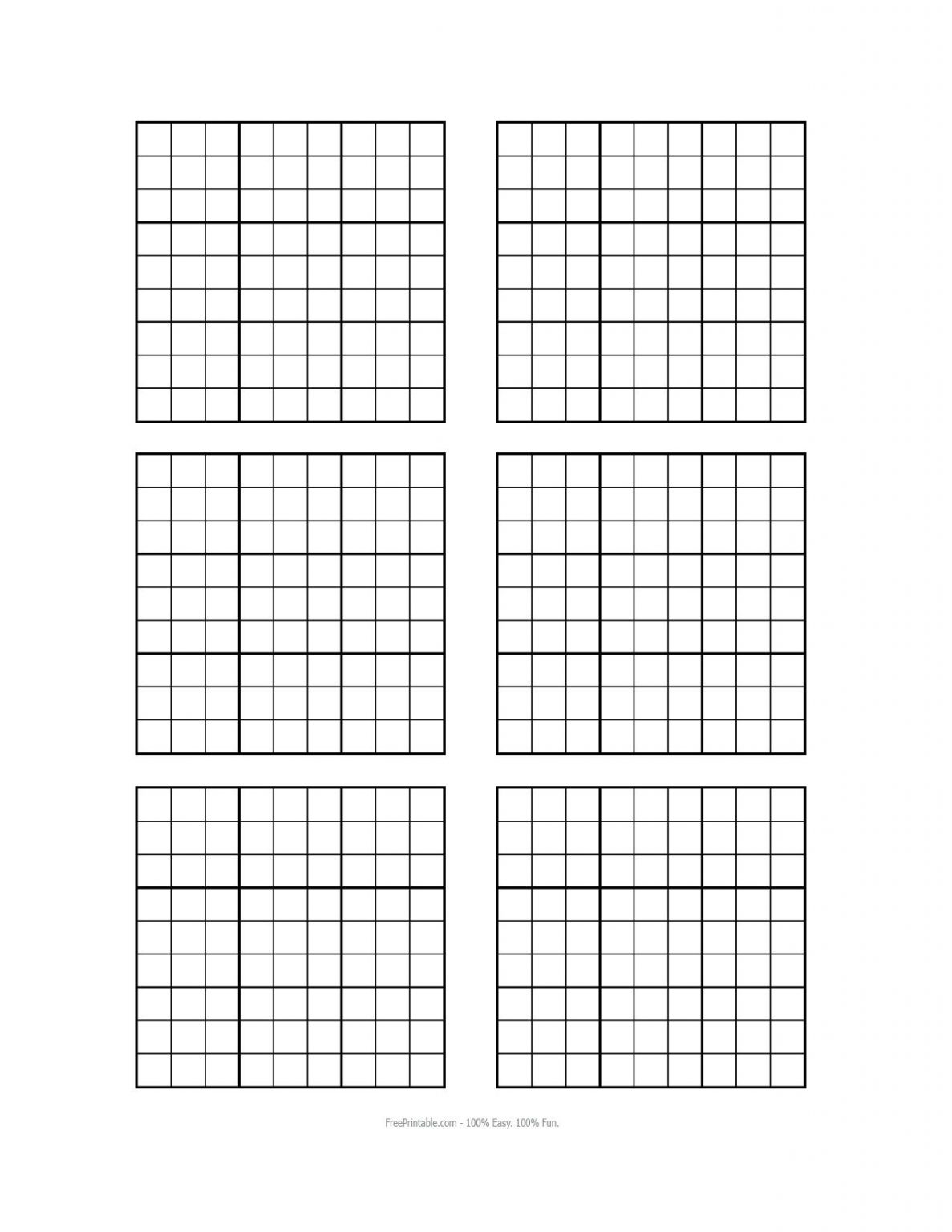 Free Printable Blank Sudoku Grids | Sudoku Printable, Grid - Sudoku ...