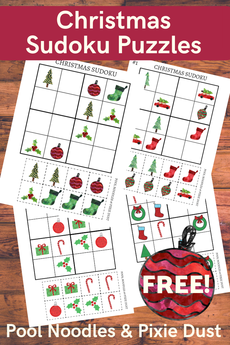 Christmas Sudoku Logical Reasoning Activity For Kids Sudoku Printable