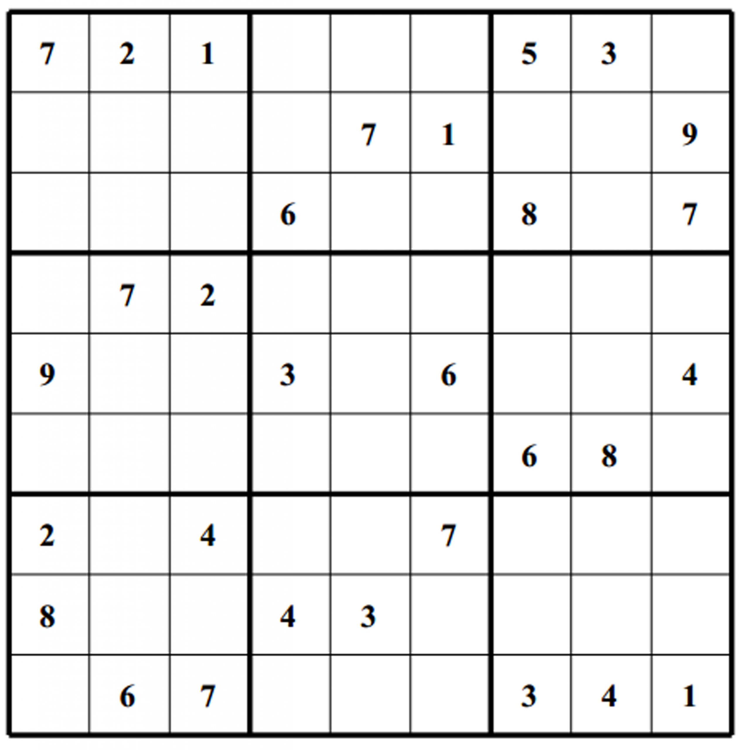 free printable sudoku puzzles easy