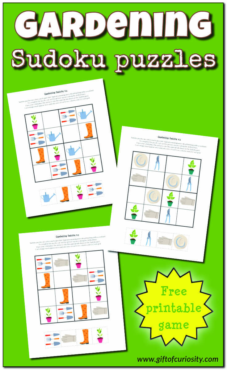 Gardening Sudoku Puzzles | Flower Activities For Kids