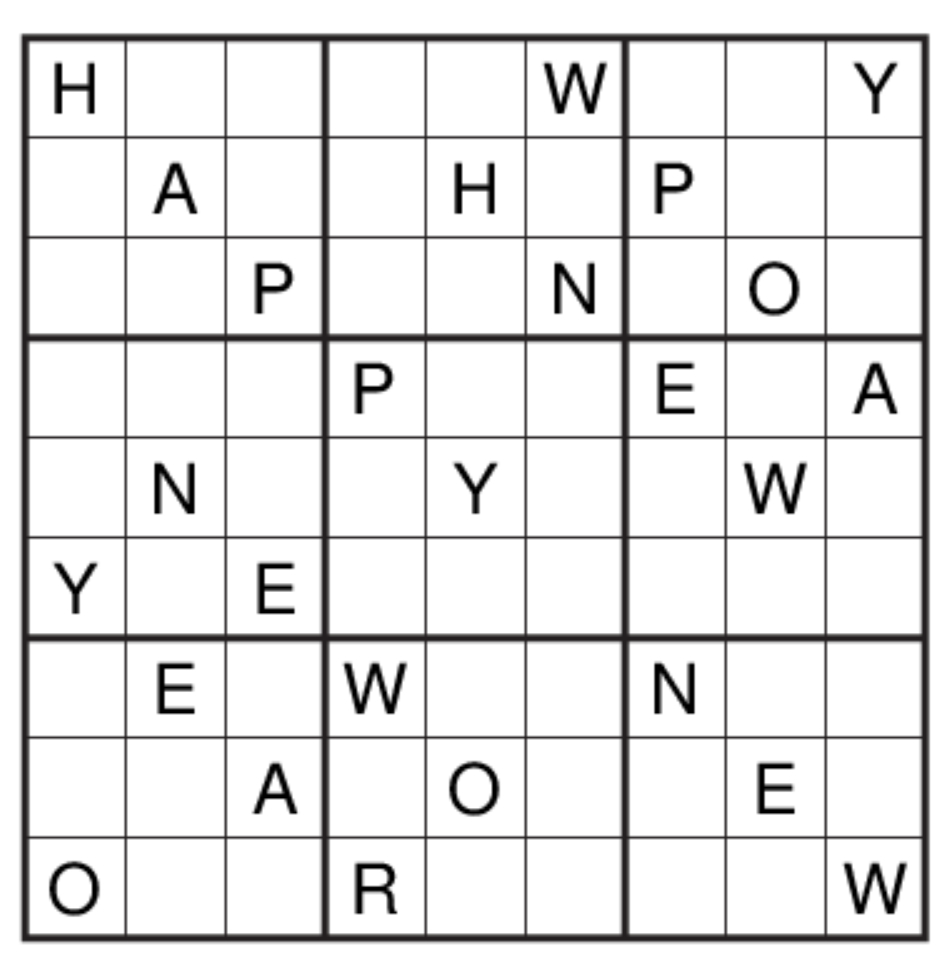 Get Set Go: Puzzle No 124: Alphabet Sudoku