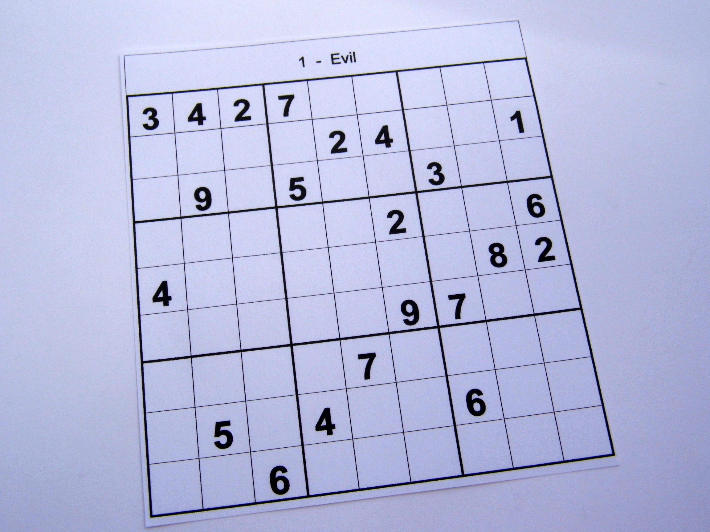 Hard Printable Sudoku Puzzles 2 Per Page – Book 1 – Free