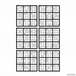 Hard Sudoku Printable 6 Per Page   Printabler