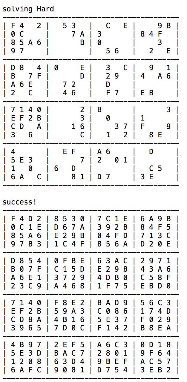 Hexadecimal Sudoku Solver | Simplicio Javellana-Samonte