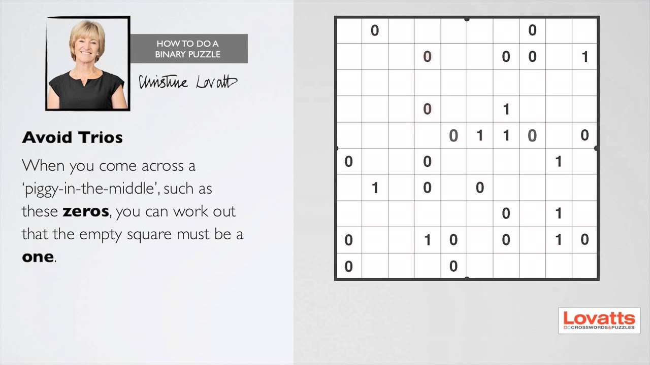 How To Do A Binary Puzzle | Logic Puzzles, Binary, Crossword