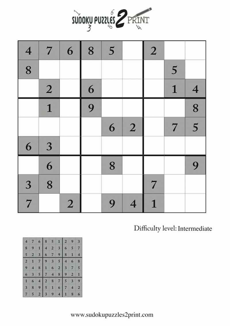 Intermediate Sudoku Puzzle 7
