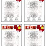 Iron Man Word Search (From Free Printable)   Small Size For