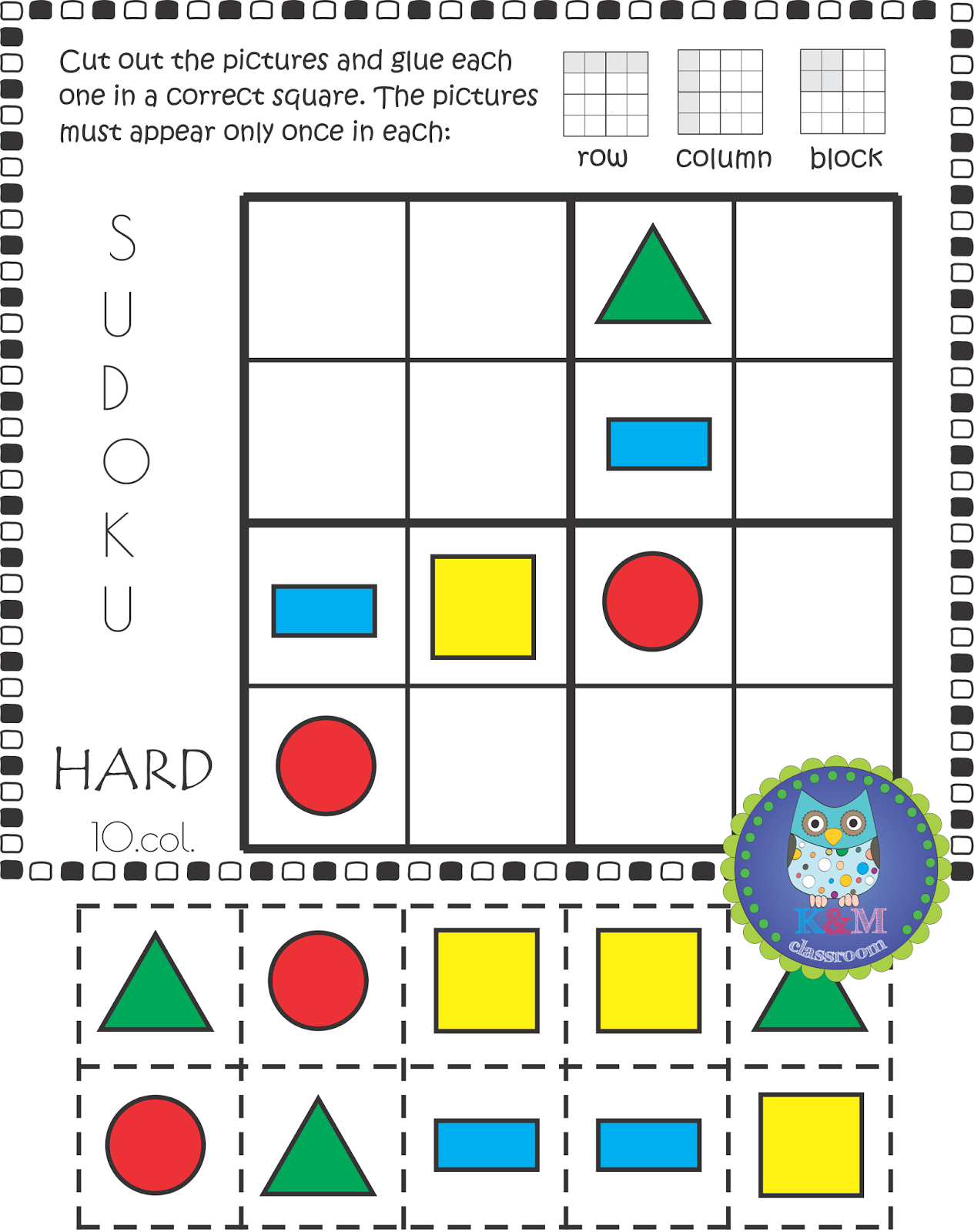 Km Classroom: 2D Shapes Activities, Worksheets, Posters