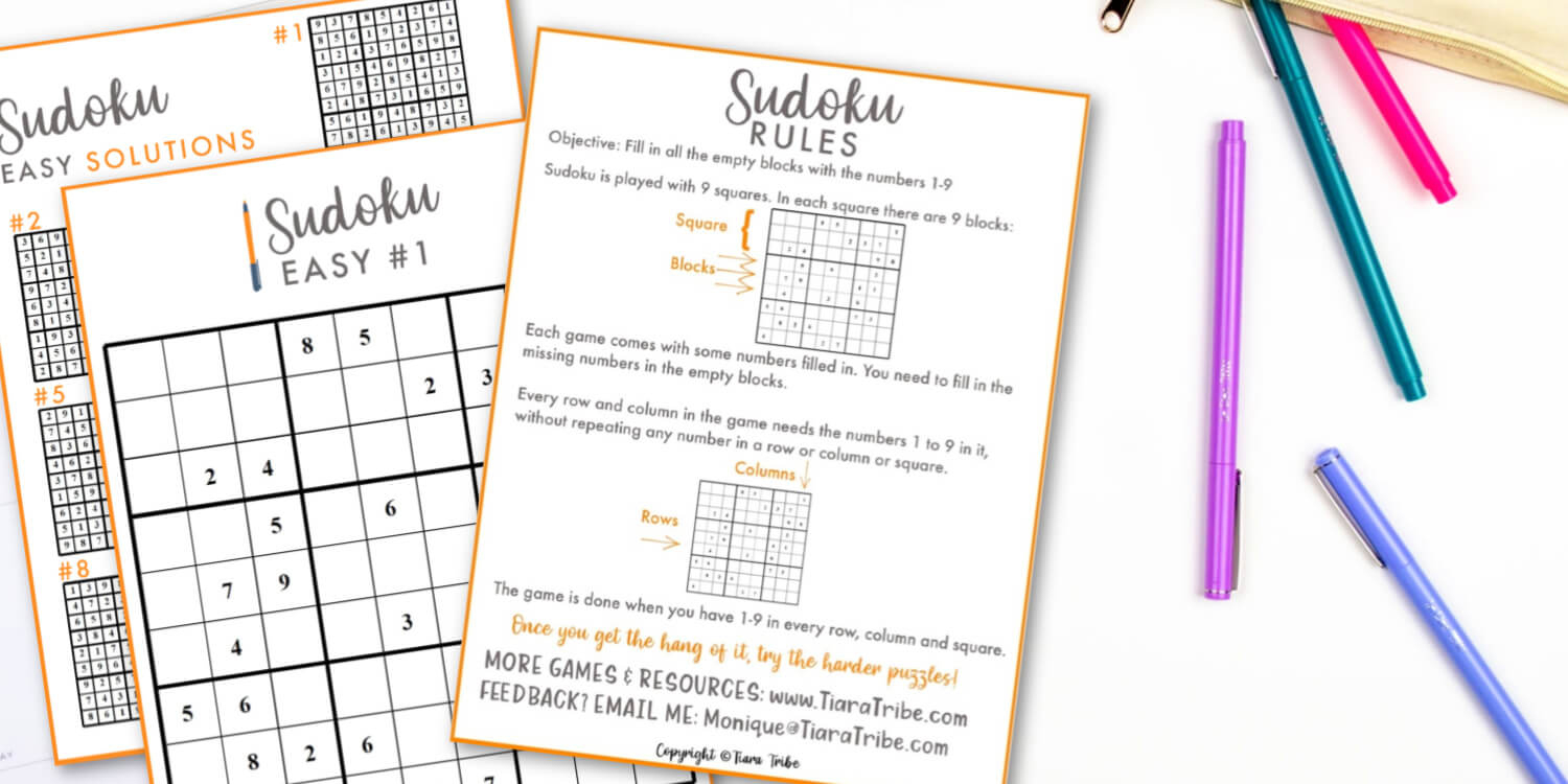 Large, Easy Sudoku Puzzles To Solve | Print &amp;amp; Play Today