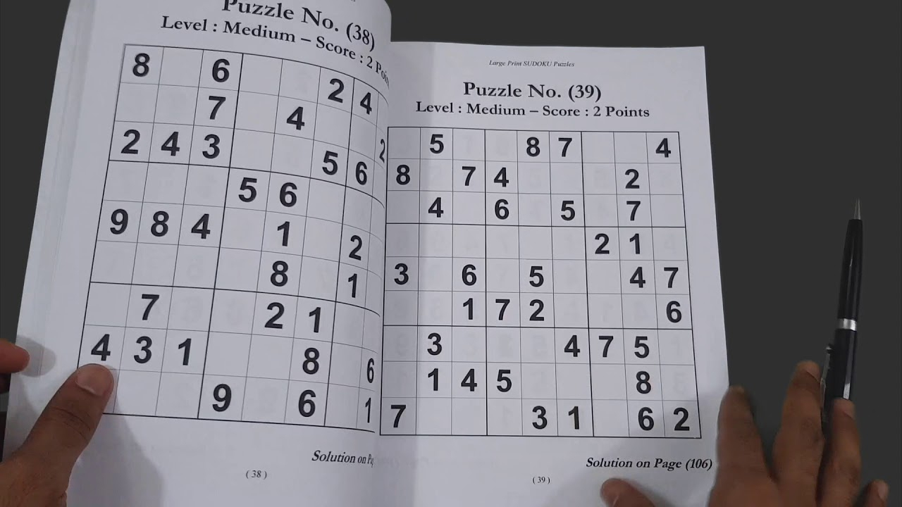 100 free printable sudoku puzzles