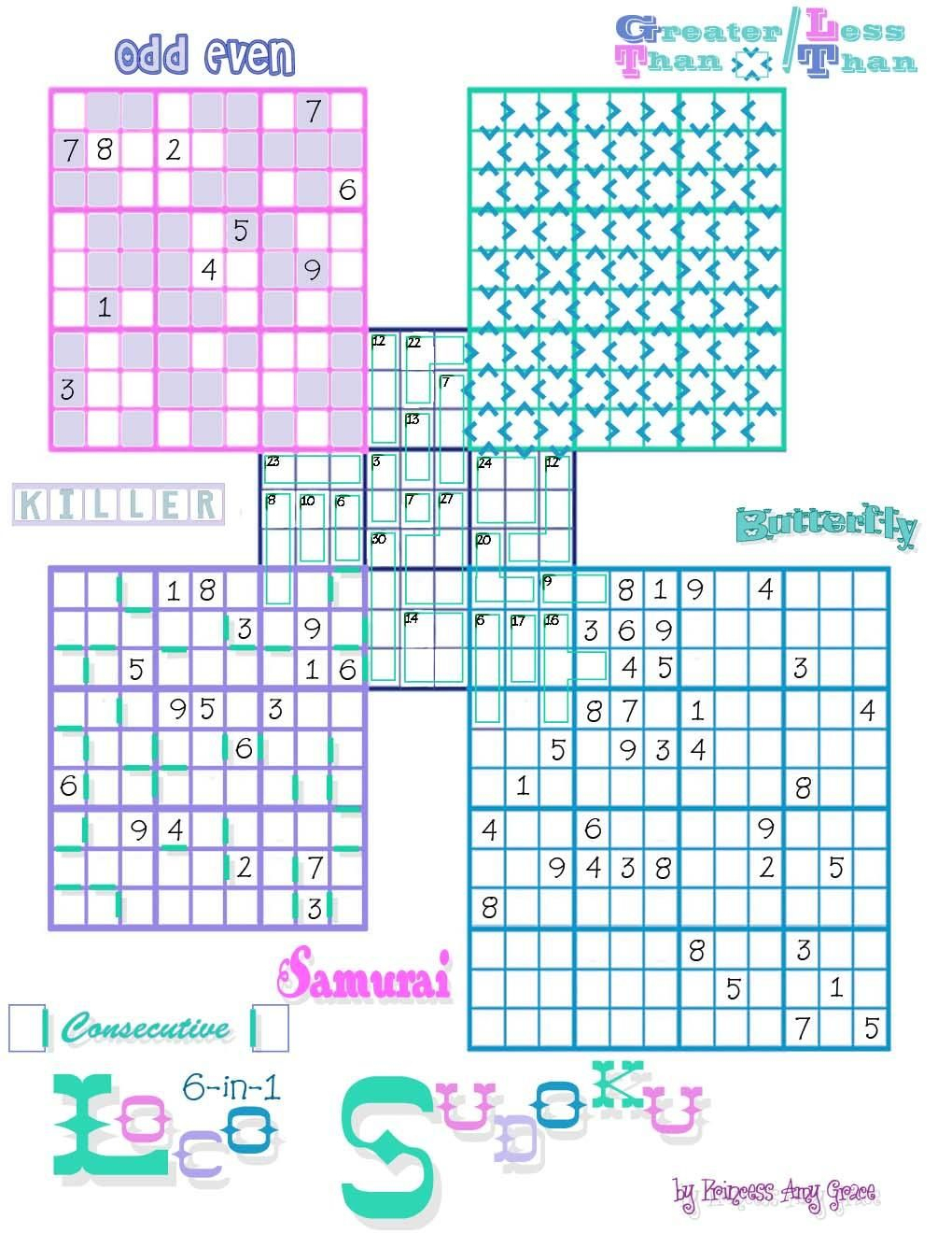 Printable Loco Sudoku Puzzles Sudoku Printable