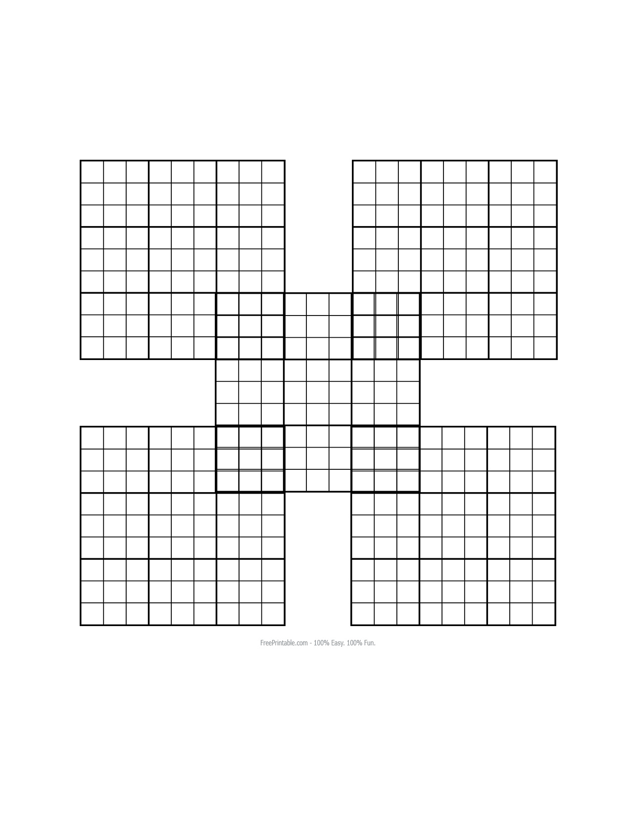 Lovely Blank Sudoku Worksheet | Educational Worksheet