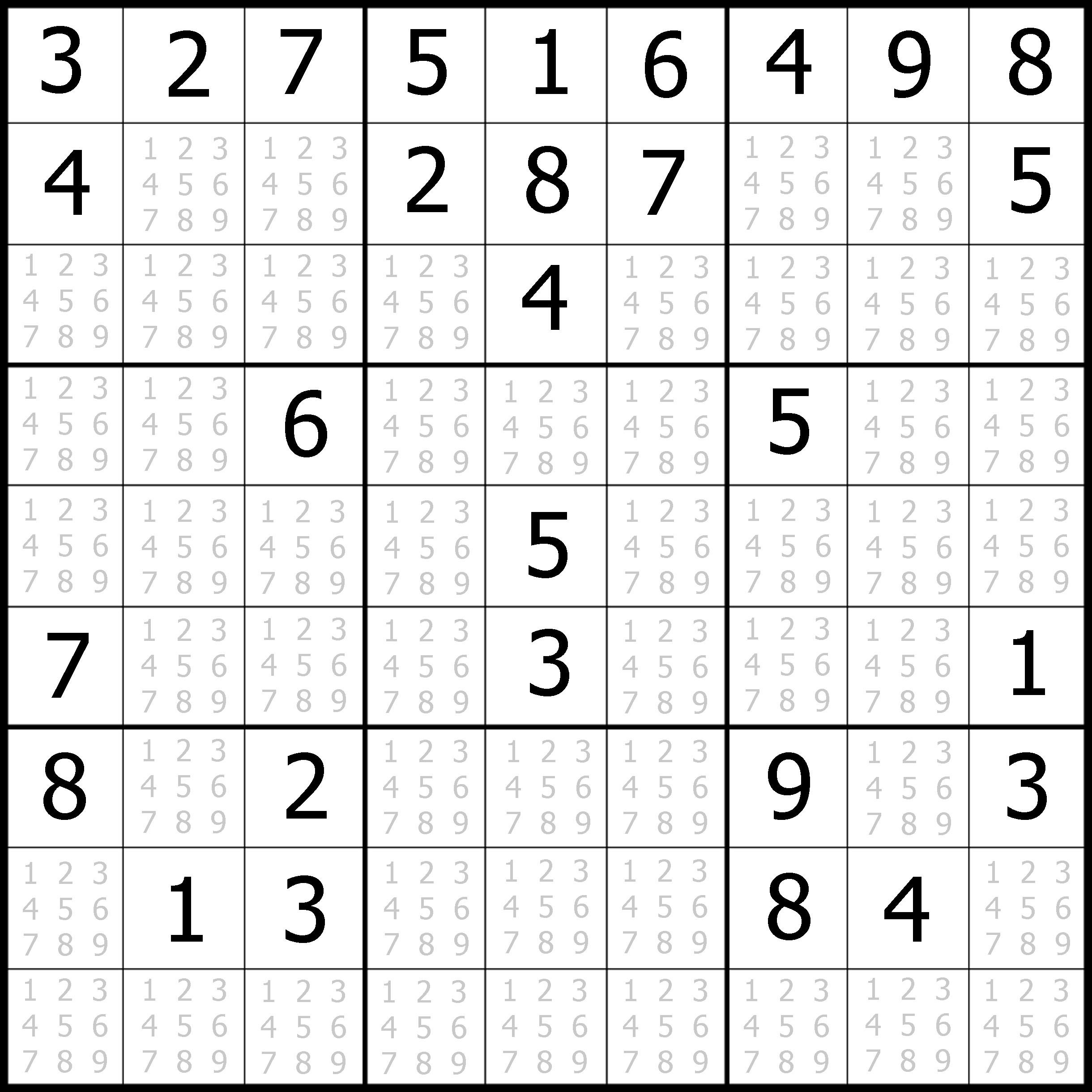 free daily sudoku printable