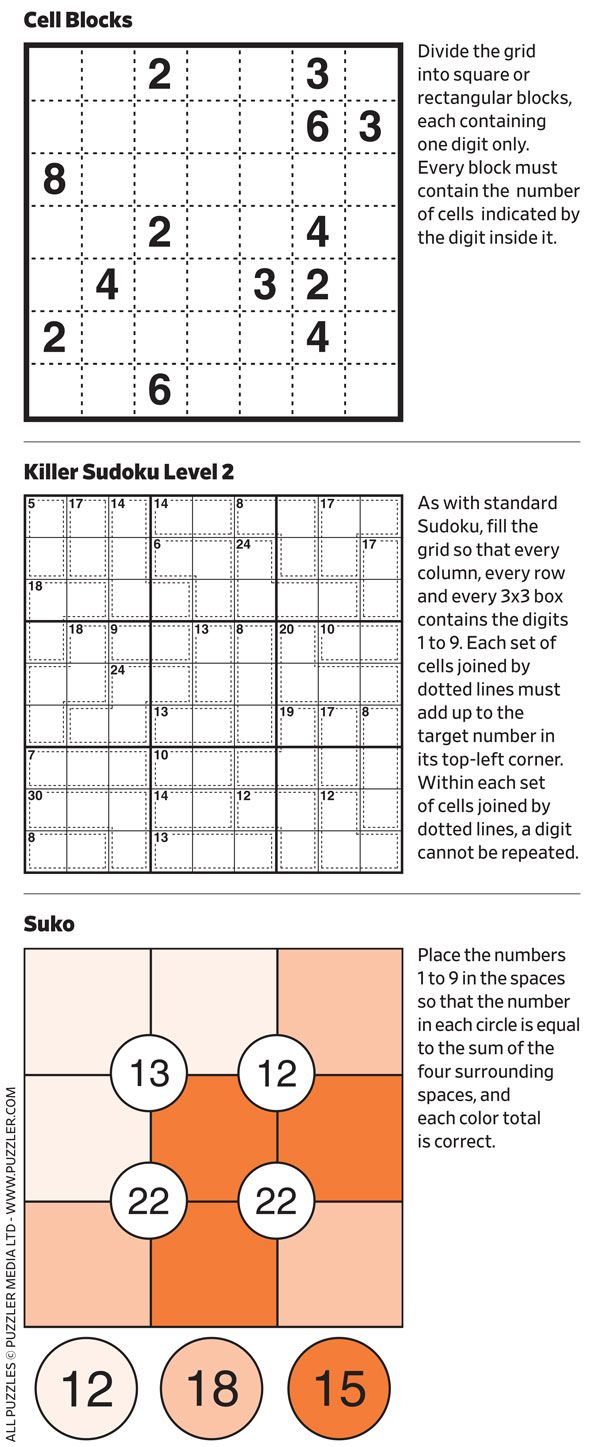 Number Puzzles - Wsj Puzzles - Wsj