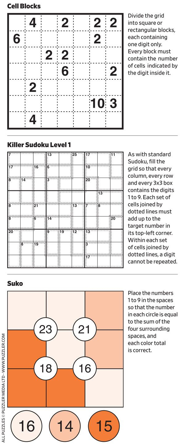 Number Puzzles - Wsj Puzzles - Wsj