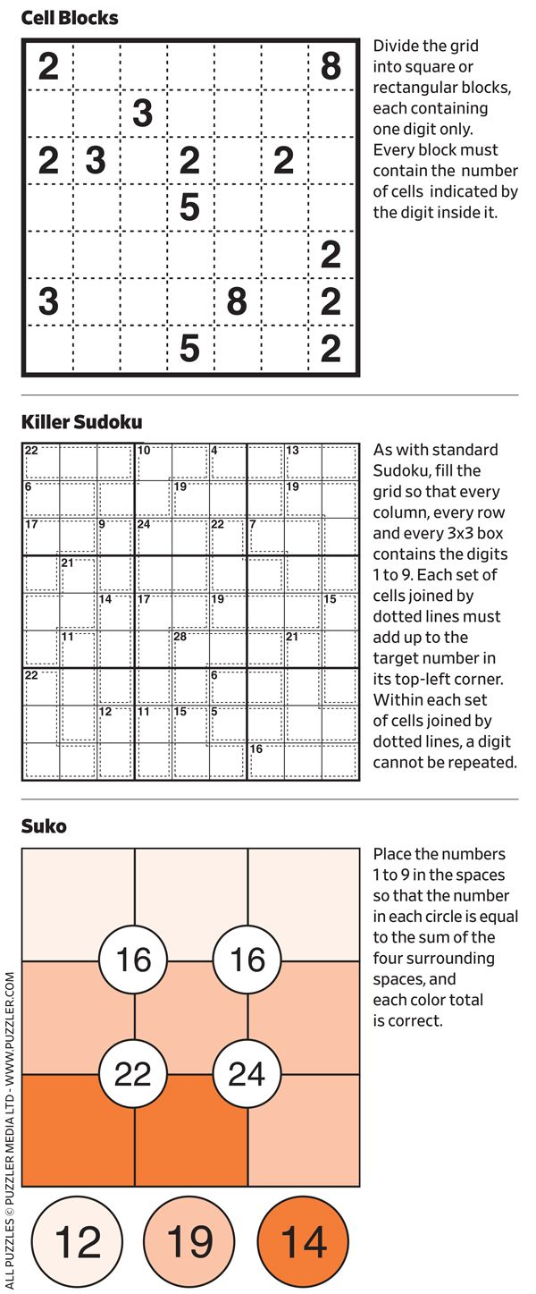 Number Puzzles - Wsj Puzzles - Wsj