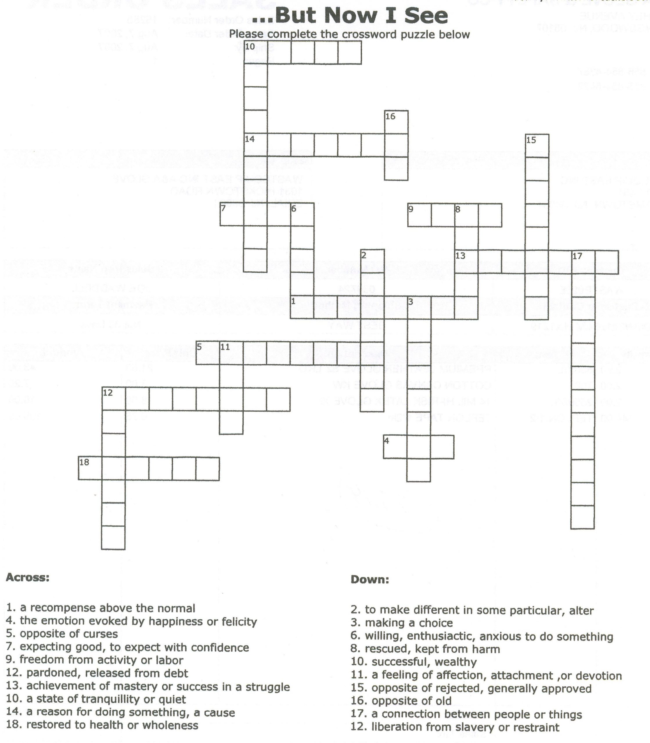 Printable Puzzles For Adults | Free Printable Crossword