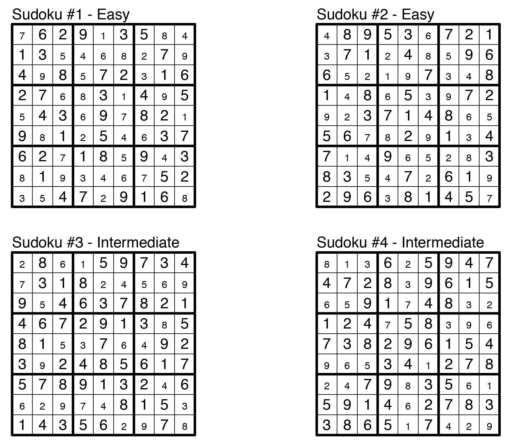 Sudoku Easy Printable Sudoku Printable Easy To Hard Printable 
