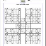 Samurai Sudoku Five Puzzle Set 1 #sudoku #worksheet | Sudoku