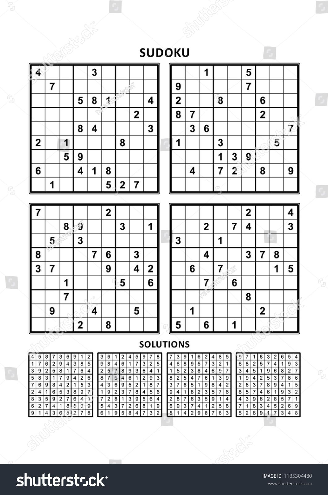 easy sudoku printable 4 per page sudoku printable