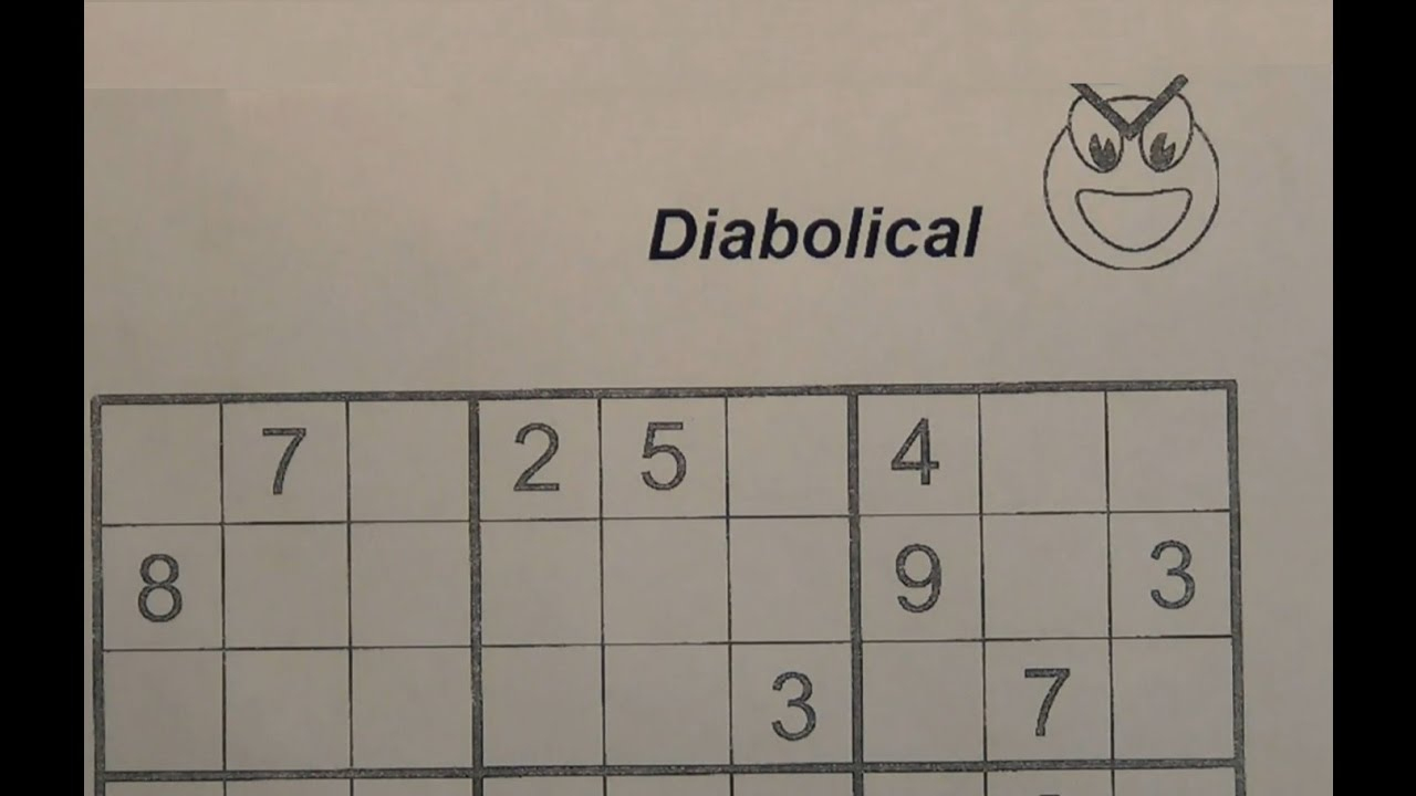 Solve Diabolical Sudoku Puzzles - Very Hard