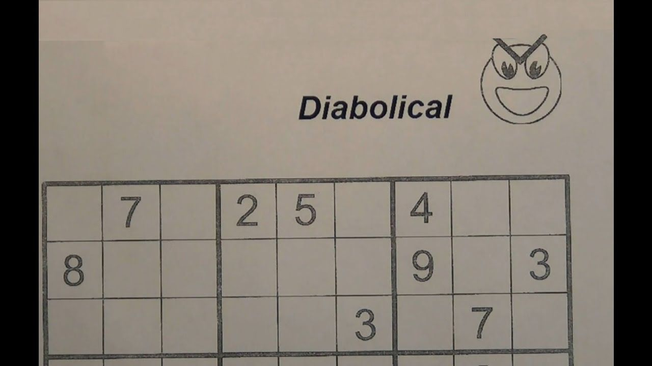 Solve Diabolical Sudoku Puzzles - Very Hard | Sudoku Puzzles
