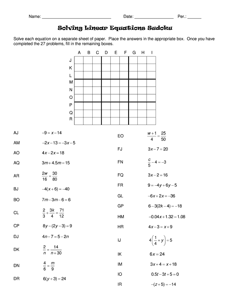 Sudoku In Spanish Answer Key