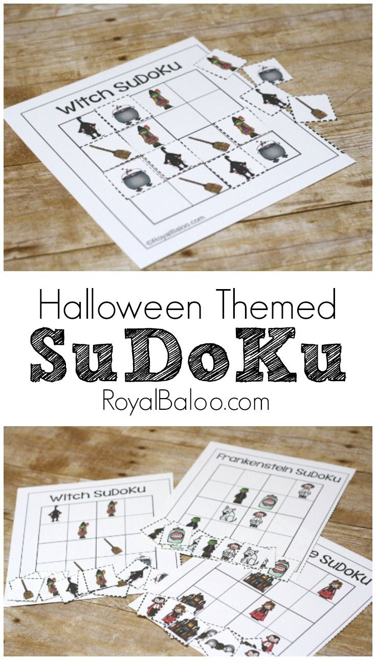 Spooky Halloween Sudoku Free Printable For Kids | Halloween