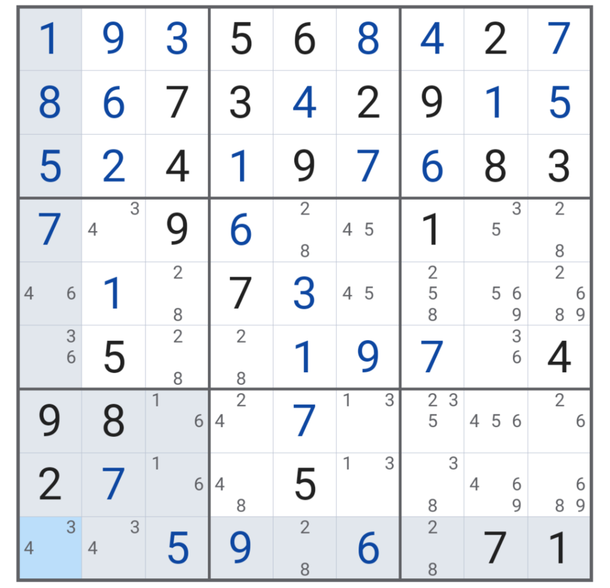 x wing sudoku