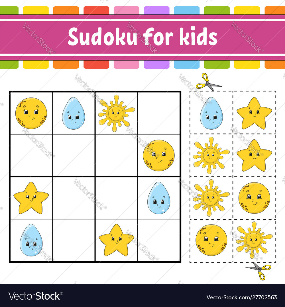 Sudoku For Kids Education Developing Worksheet