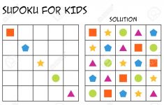 Sudoku For Kids With Solution, Puzzle For Children To Complete..