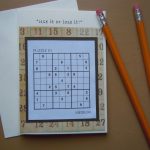 Sudoku Happy Birthday Handmade Greeting Card With Real