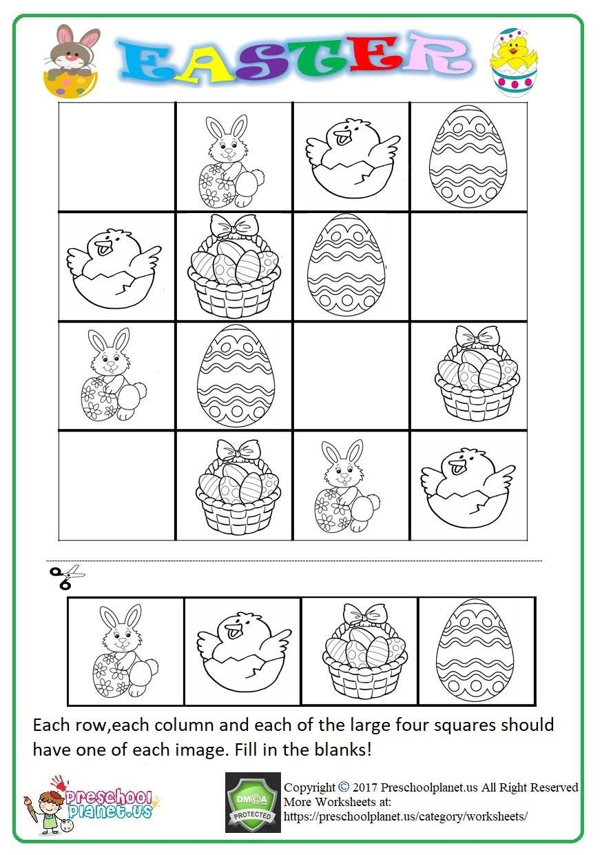 Sudoku Worksheets Pdf | Easter Worksheets, Puzzles For Kids