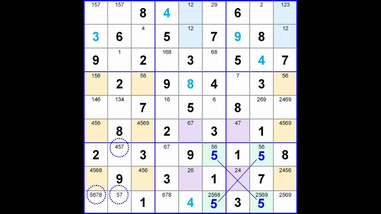 Stuck, How Do I Find Any X-Wings Or Swordfishes? : Sudoku | Sudoku