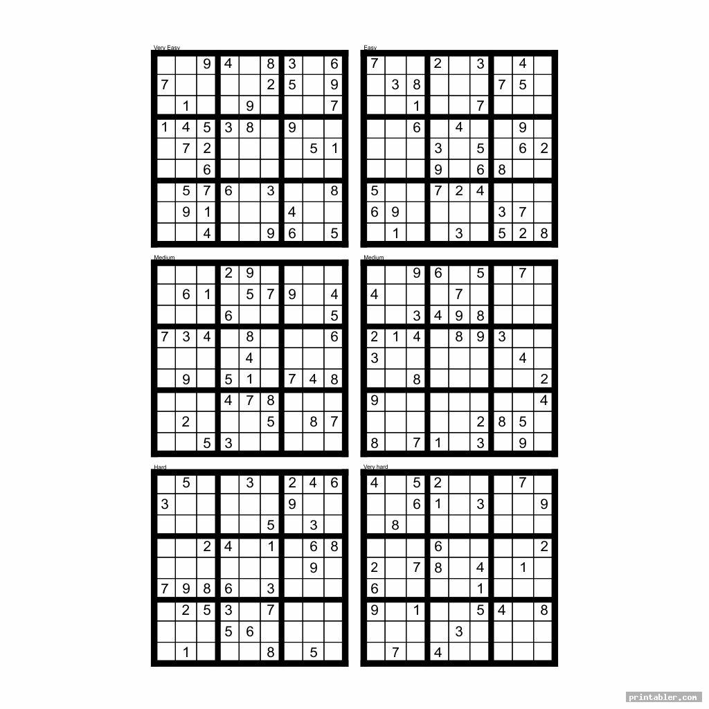 The Best Printable Blank Sudoku 4 Per Page | Obrien&amp;#039;s Website