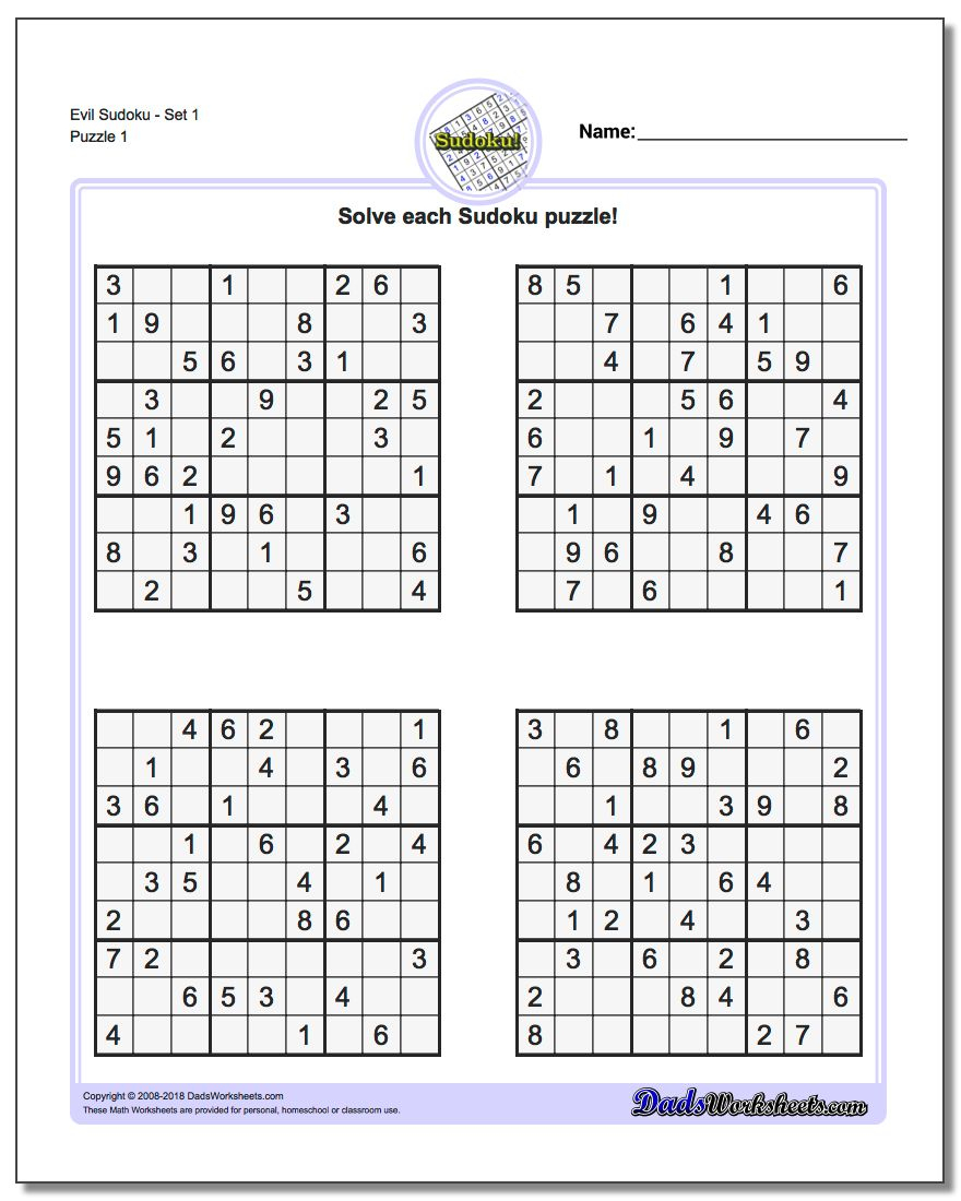 The Best Printable Sudoku For Kids | Mitchell Blog