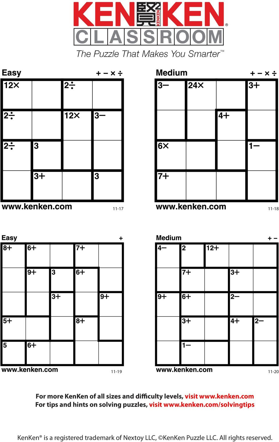 The Puzzle That Makes You Smarter Pdf Printable Kenken Puzzle 5x5 