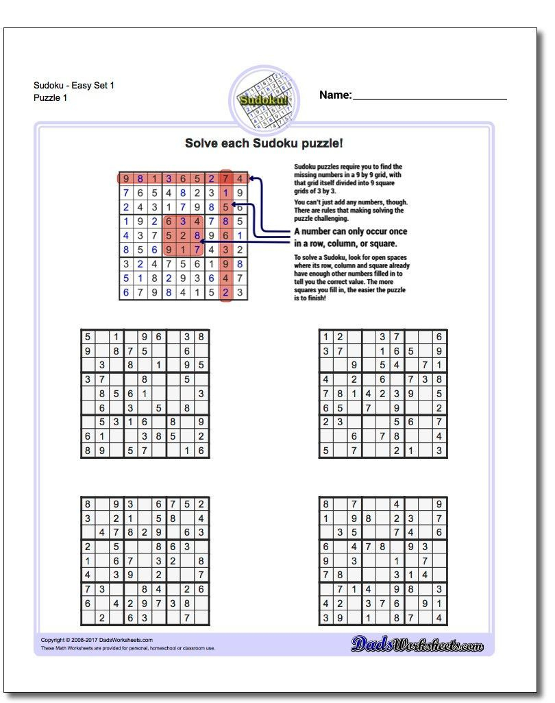 These Printable Sudoku Puzzles Range From Easy To Hard