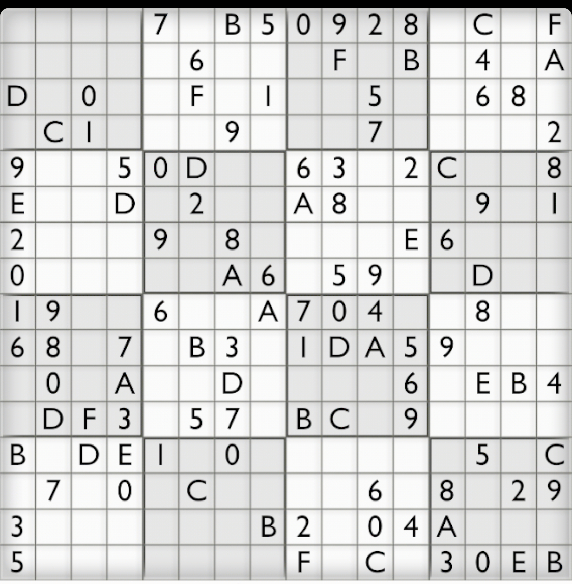 Try 16X16 Monster : Sudoku