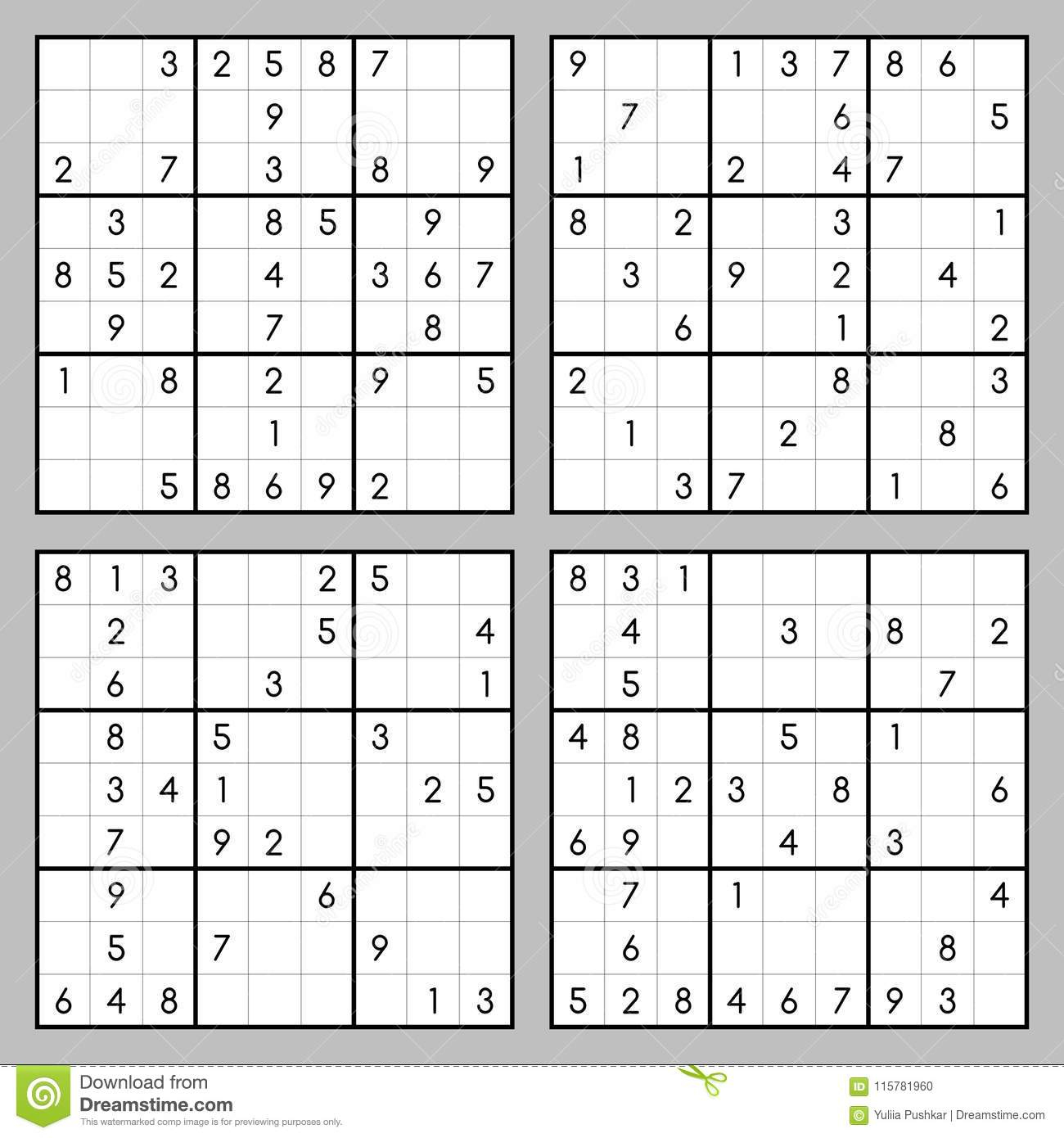 Vector Sudoku Game Stock Vector. Illustration Of Design