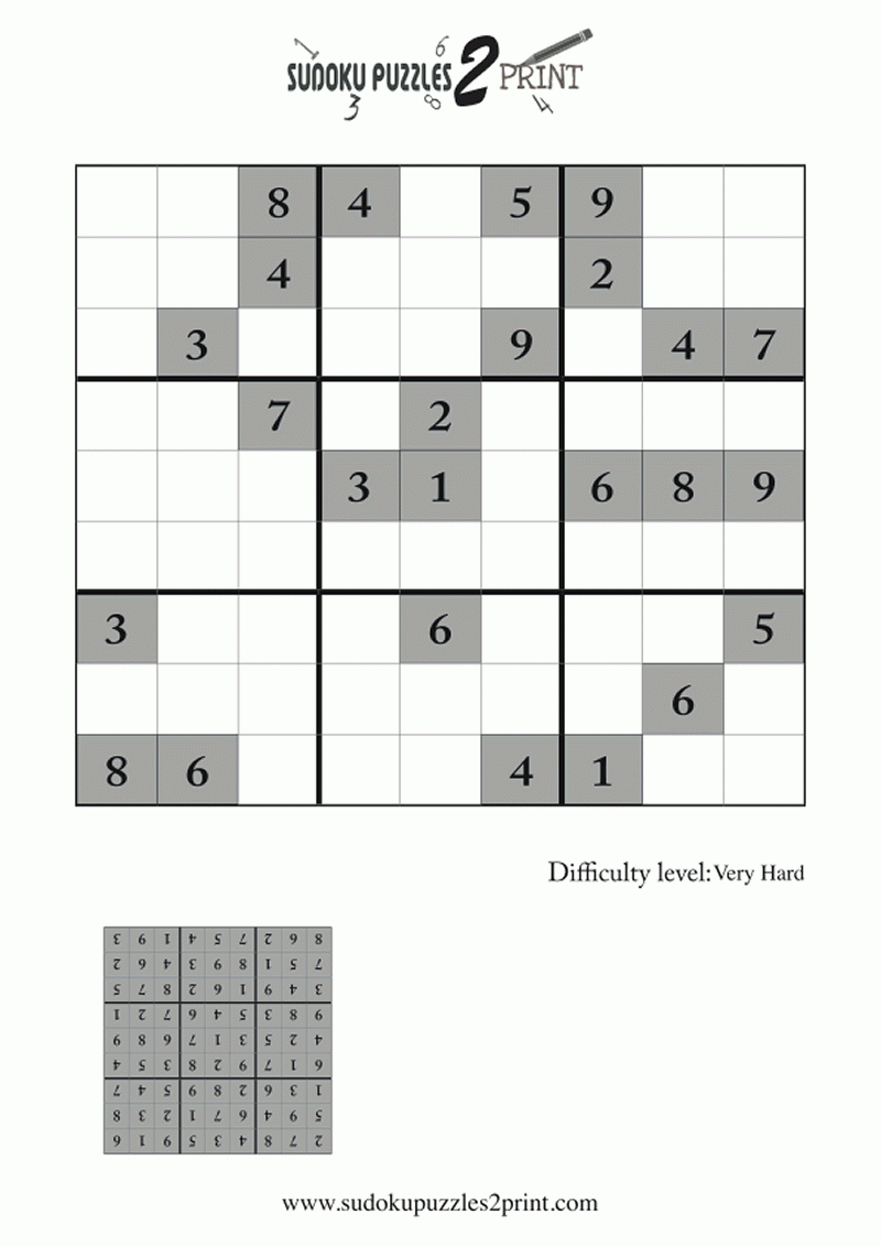 Very Hard Sudoku Puzzle To Print 1