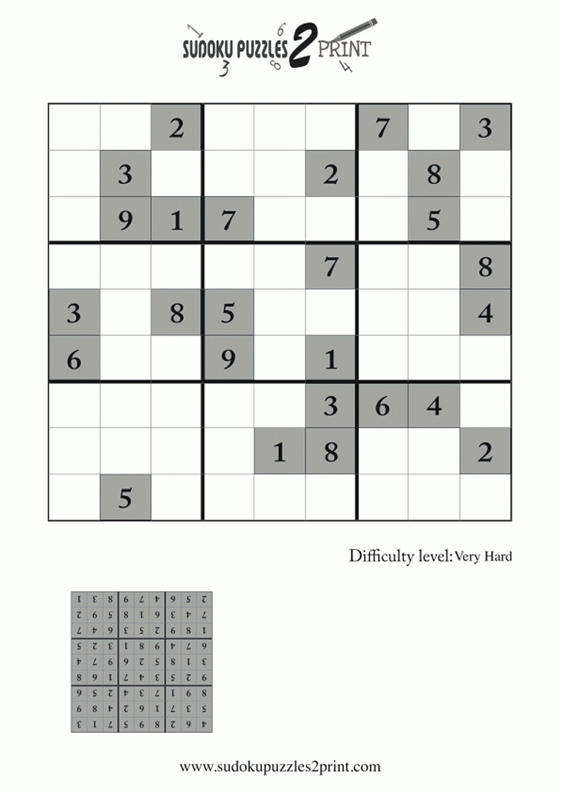 Very Hard Sudoku Puzzle To Print 5