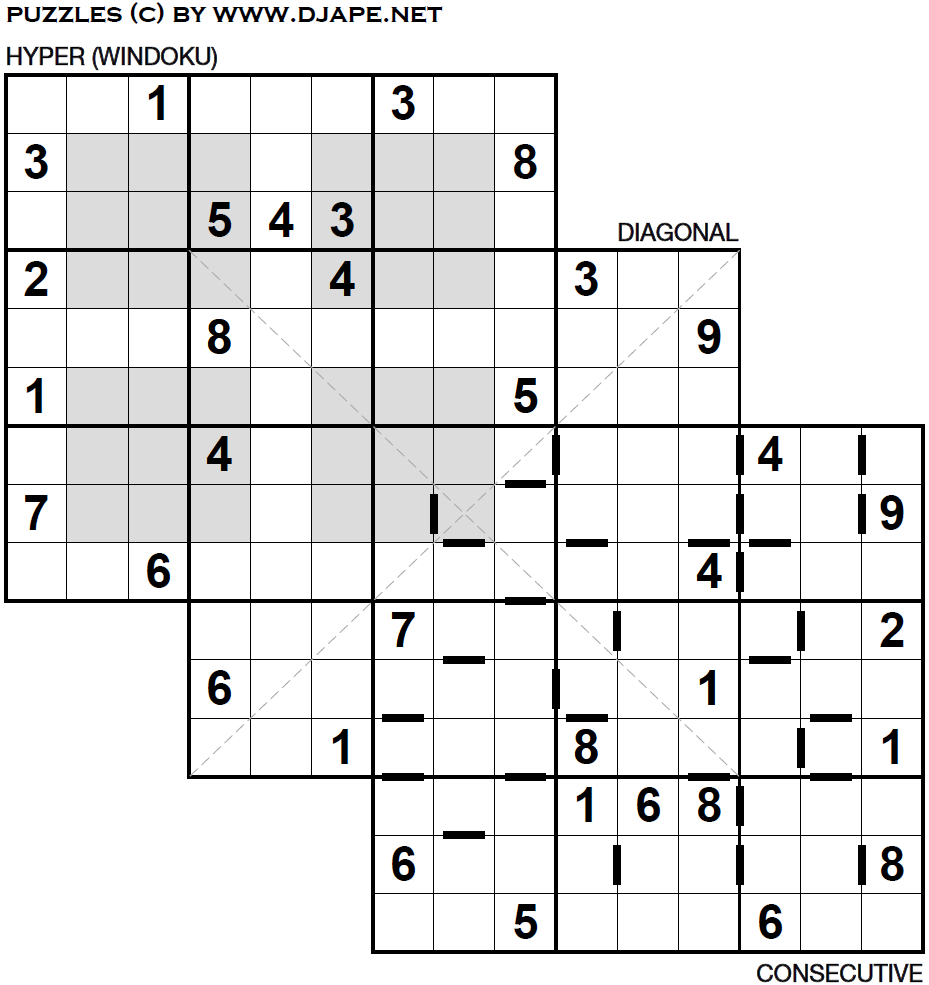 Free Printable Loco Sudoku Puzzles Sudoku Printable